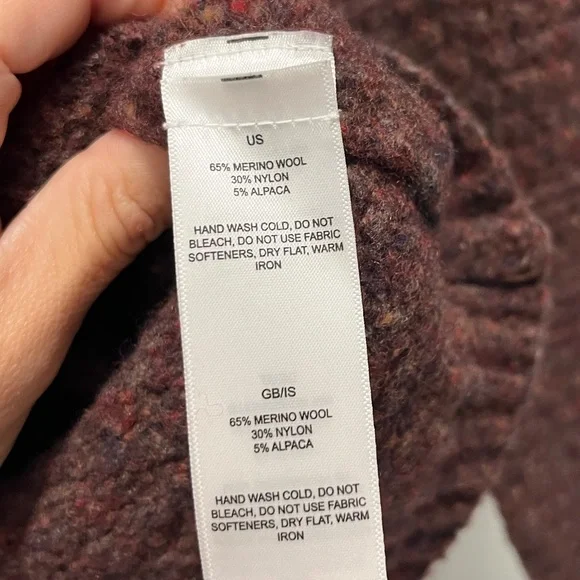 Sherpa adventure gear merino wool alpaca blend crew neck sweater jacquard Large - Picture 10 of 11